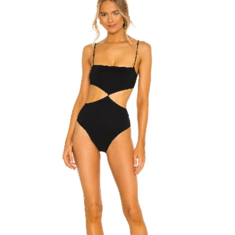Bec + Bridge Jagger Cut Out One Piece Swimsuit in Black